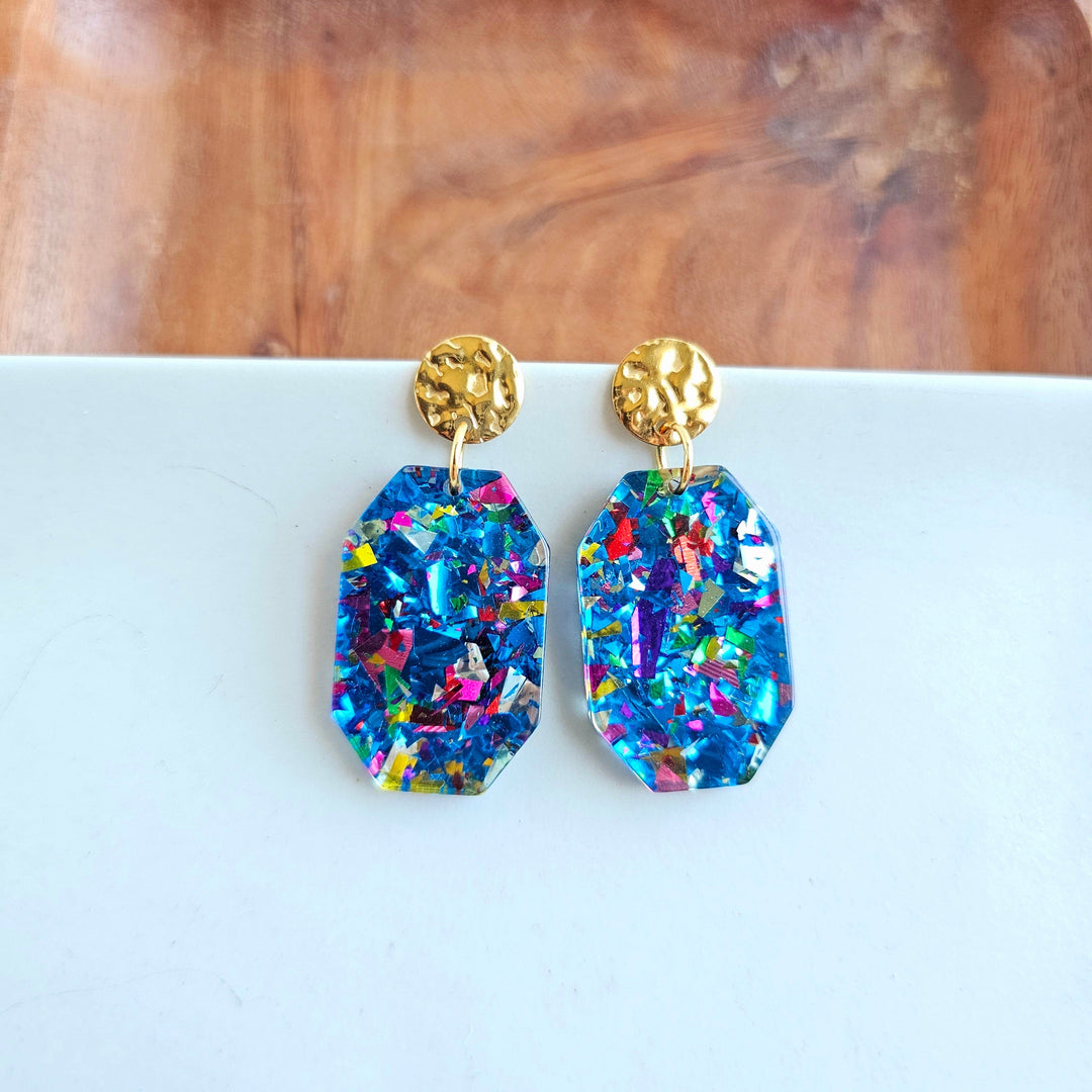 Lexi Earrings - Blue Sparkle by Spiffy & Splendid