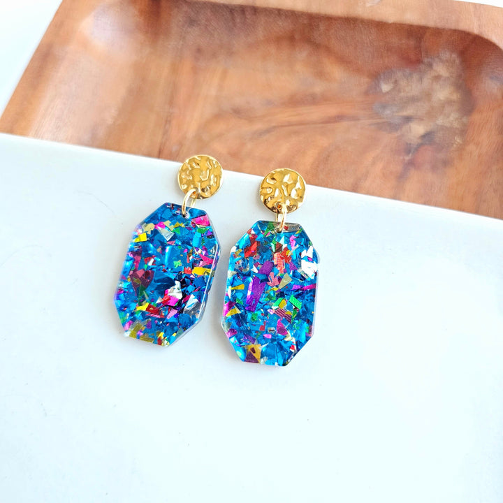 Lexi Earrings - Blue Sparkle by Spiffy & Splendid