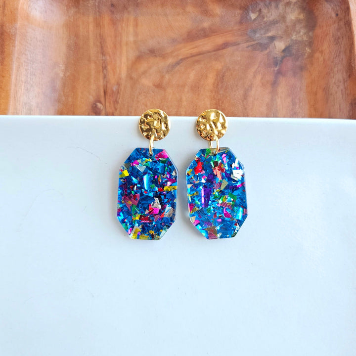 Lexi Earrings - Blue Sparkle by Spiffy & Splendid