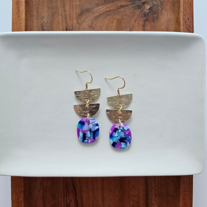 Elena Earrings - Purple Party by Spiffy & Splendid