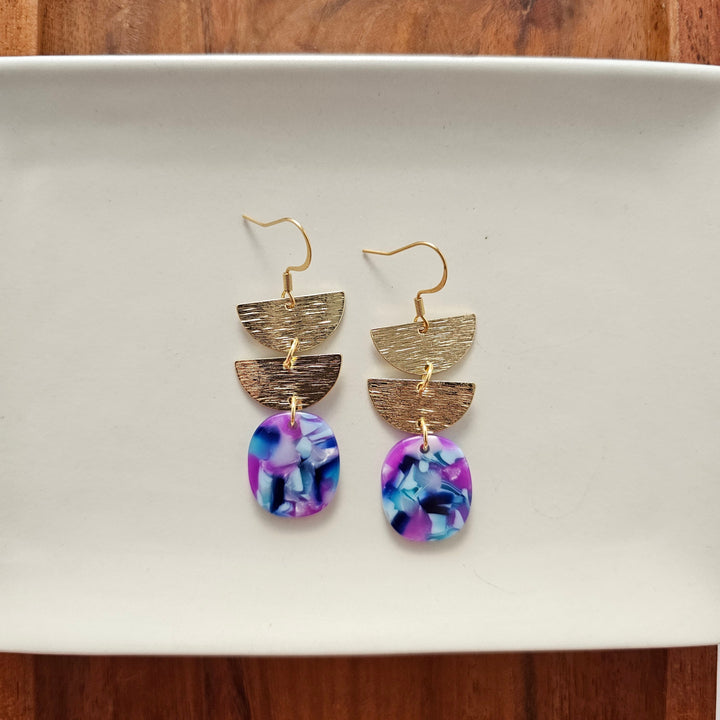 Elena Earrings - Purple Party by Spiffy & Splendid