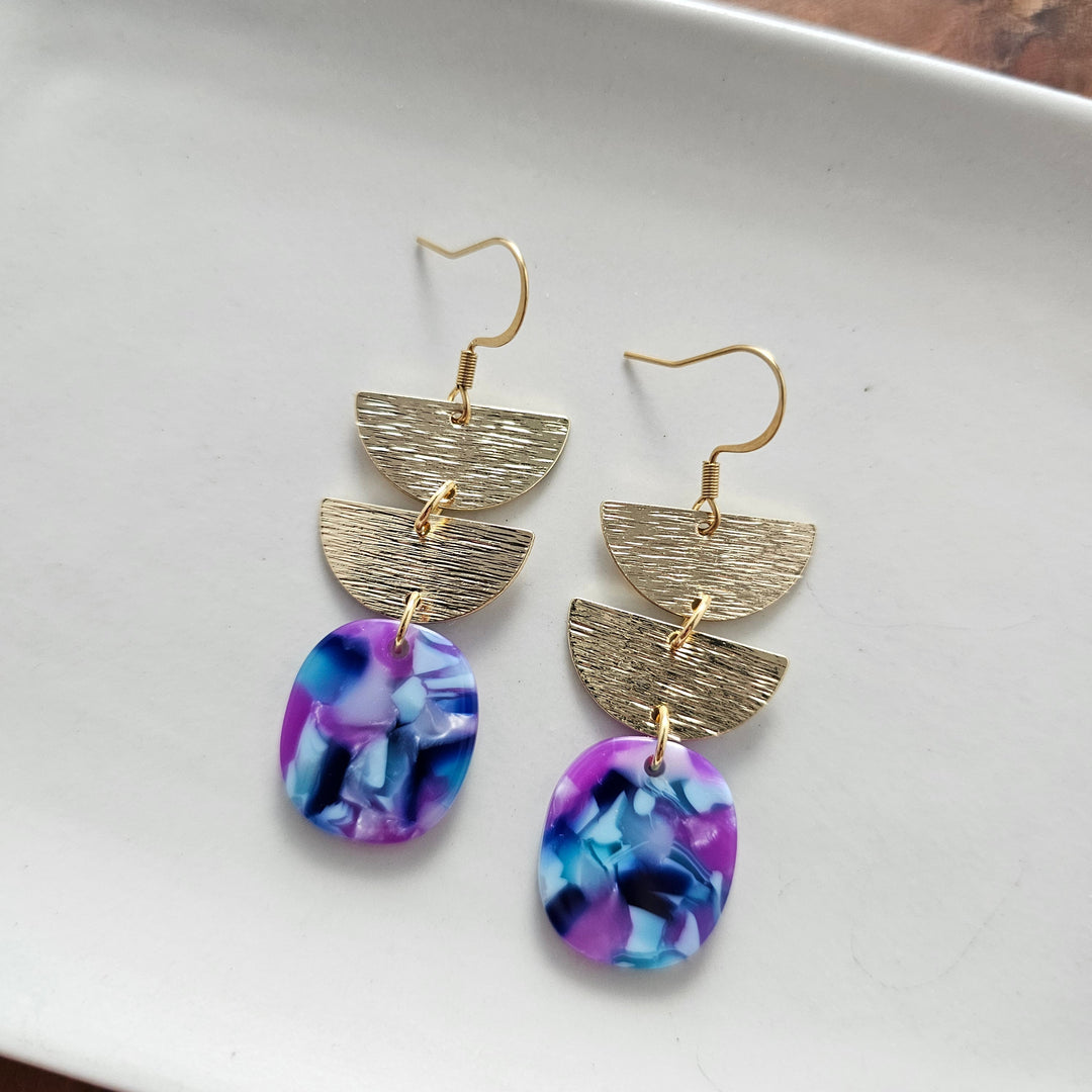 Elena Earrings - Purple Party by Spiffy & Splendid