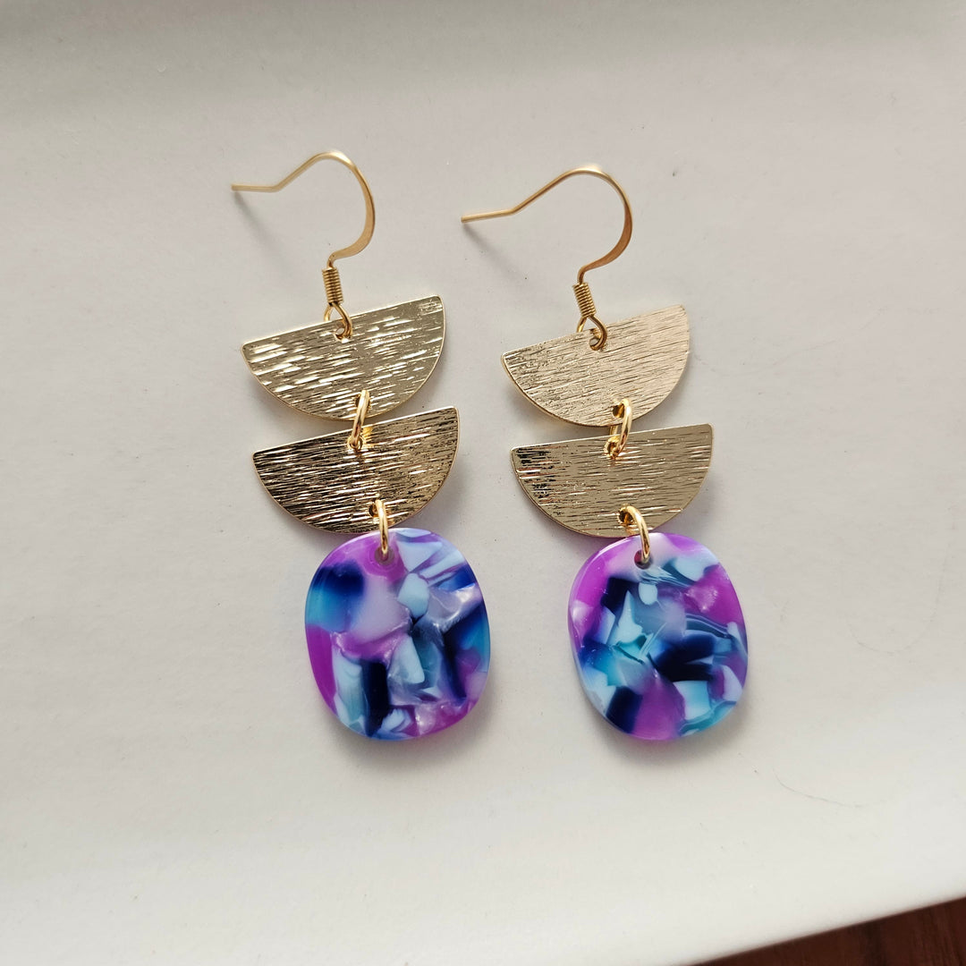 Elena Earrings - Purple Party by Spiffy & Splendid