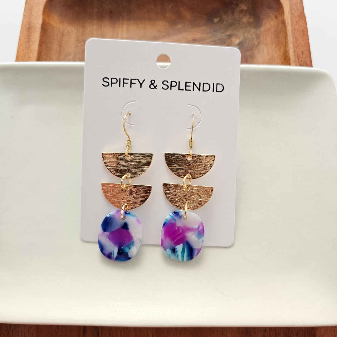 Elena Earrings - Purple Party by Spiffy & Splendid