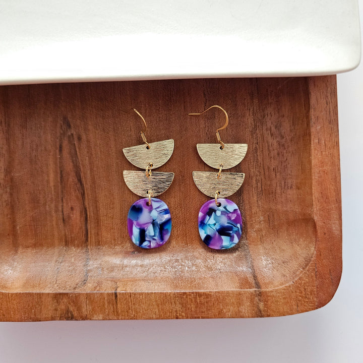 Elena Earrings - Purple Party by Spiffy & Splendid