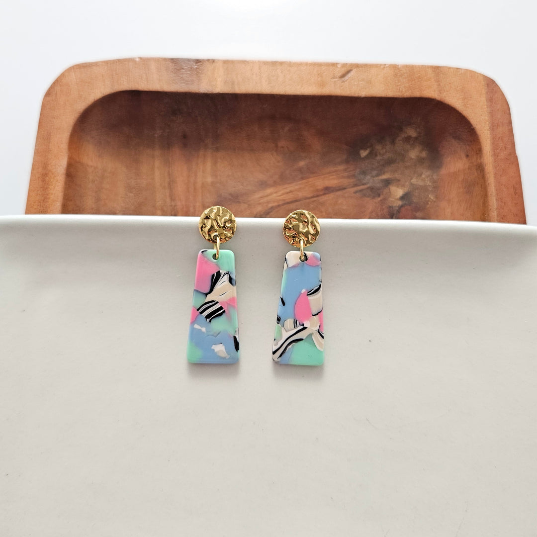 Mia Mini Earrings - 80's Pastel by Spiffy & Splendid