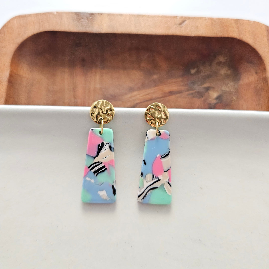 Mia Mini Earrings - 80's Pastel by Spiffy & Splendid