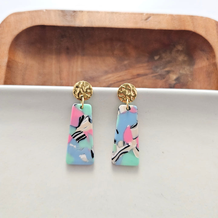 Mia Mini Earrings - 80's Pastel by Spiffy & Splendid