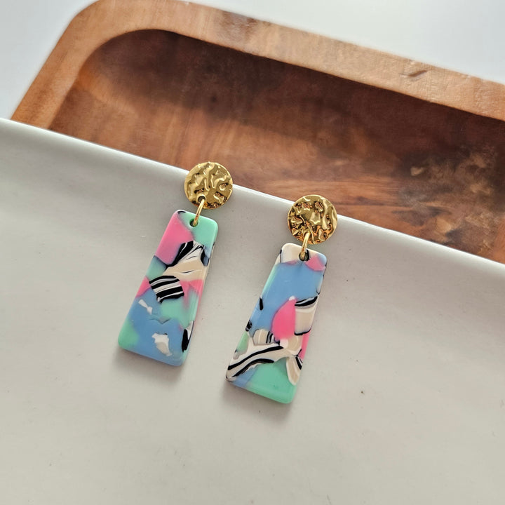 Mia Mini Earrings - 80's Pastel by Spiffy & Splendid