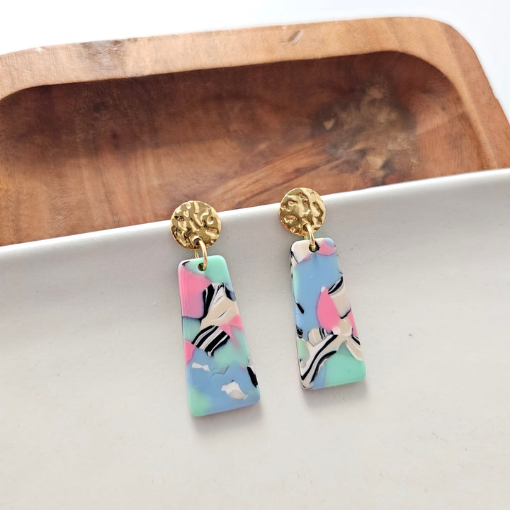 Mia Mini Earrings - 80's Pastel by Spiffy & Splendid