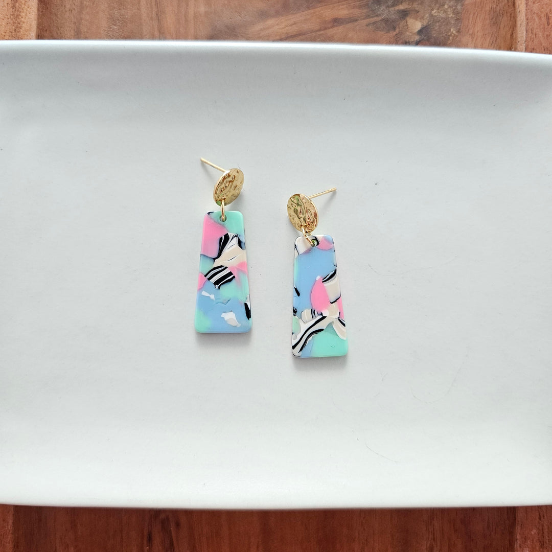 Mia Mini Earrings - 80's Pastel by Spiffy & Splendid