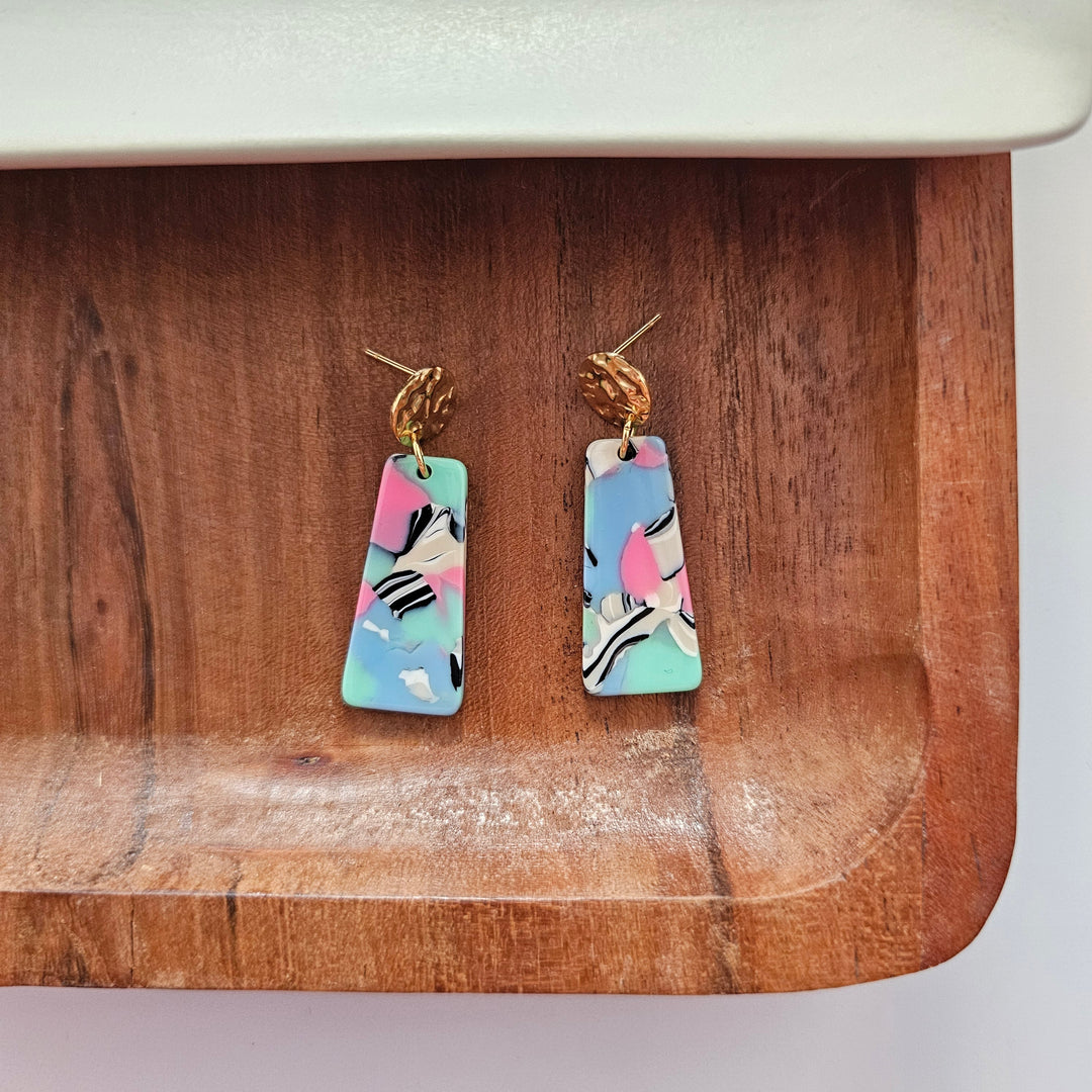 Mia Mini Earrings - 80's Pastel by Spiffy & Splendid