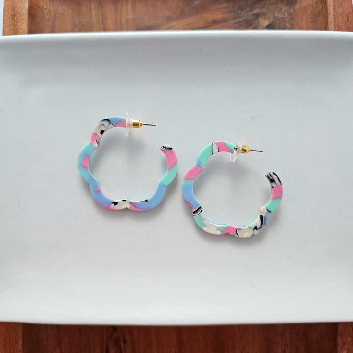 Posey Hoops - 80's Pastels by Spiffy & Splendid