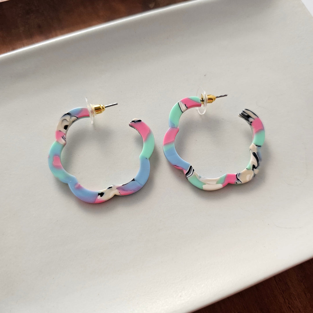 Posey Hoops - 80's Pastels by Spiffy & Splendid