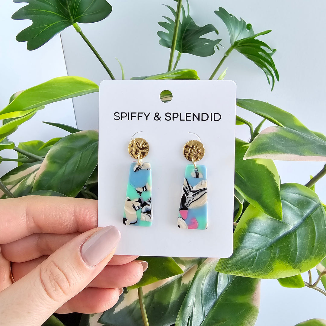 Mia Mini Earrings - 80's Pastel by Spiffy & Splendid