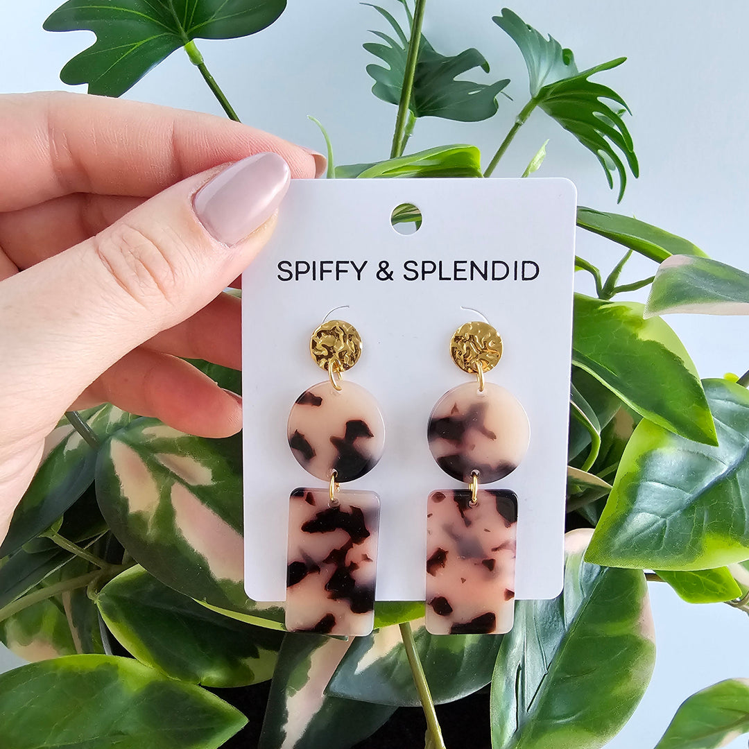 Nora Earrings - Blonde Tortoise by Spiffy & Splendid