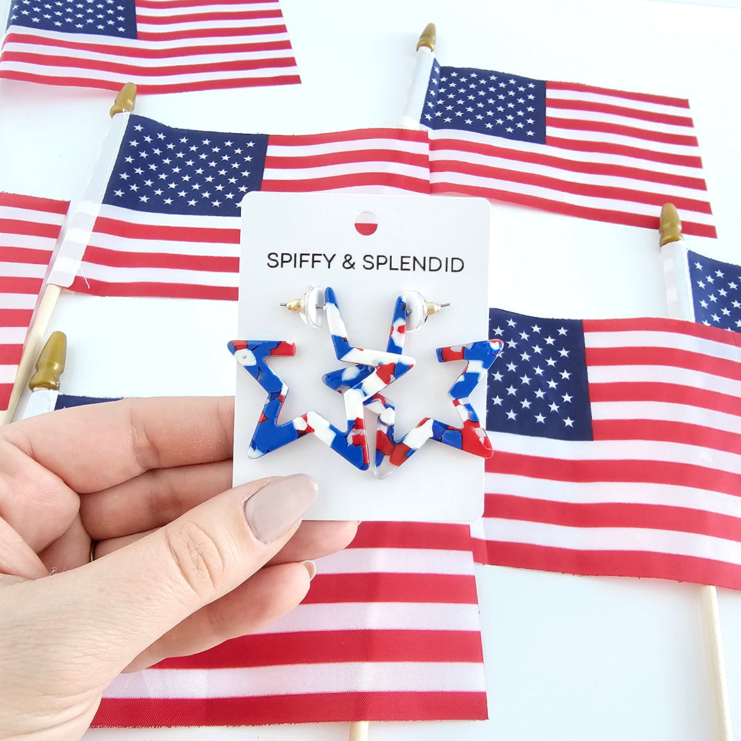 Star Hoops - Red, White & Blue by Spiffy & Splendid