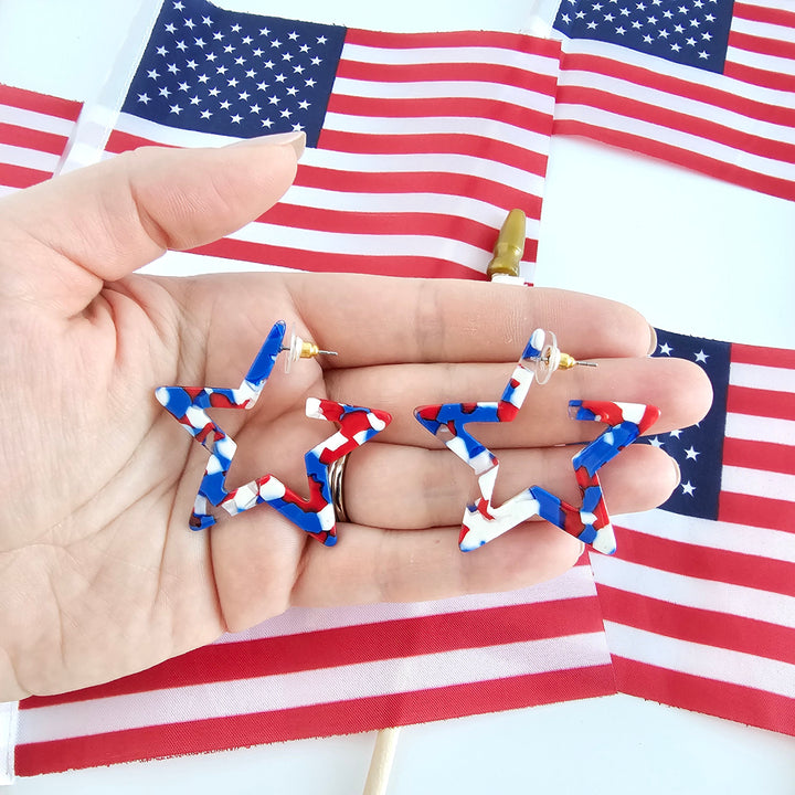 Star Hoops - Red, White & Blue by Spiffy & Splendid