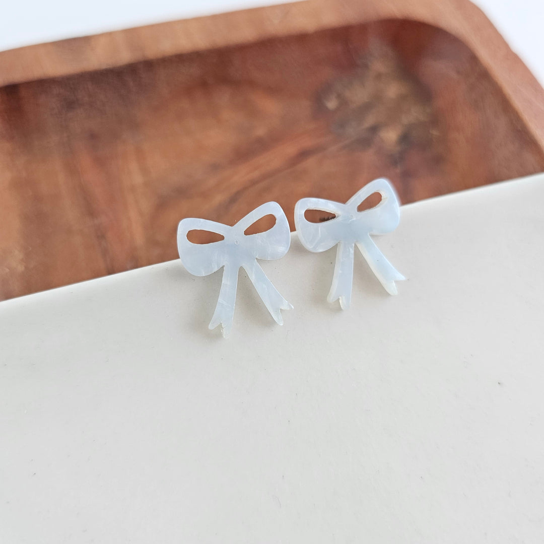 Bow Studs - Light Blue by Spiffy & Splendid