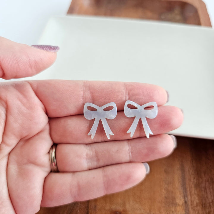 Bow Studs - Light Blue by Spiffy & Splendid