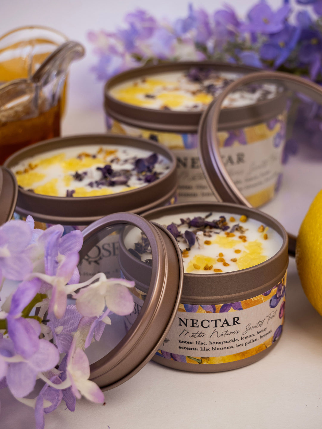 NECTAR Lilac Lemon Honey Candle by Ash & Rose