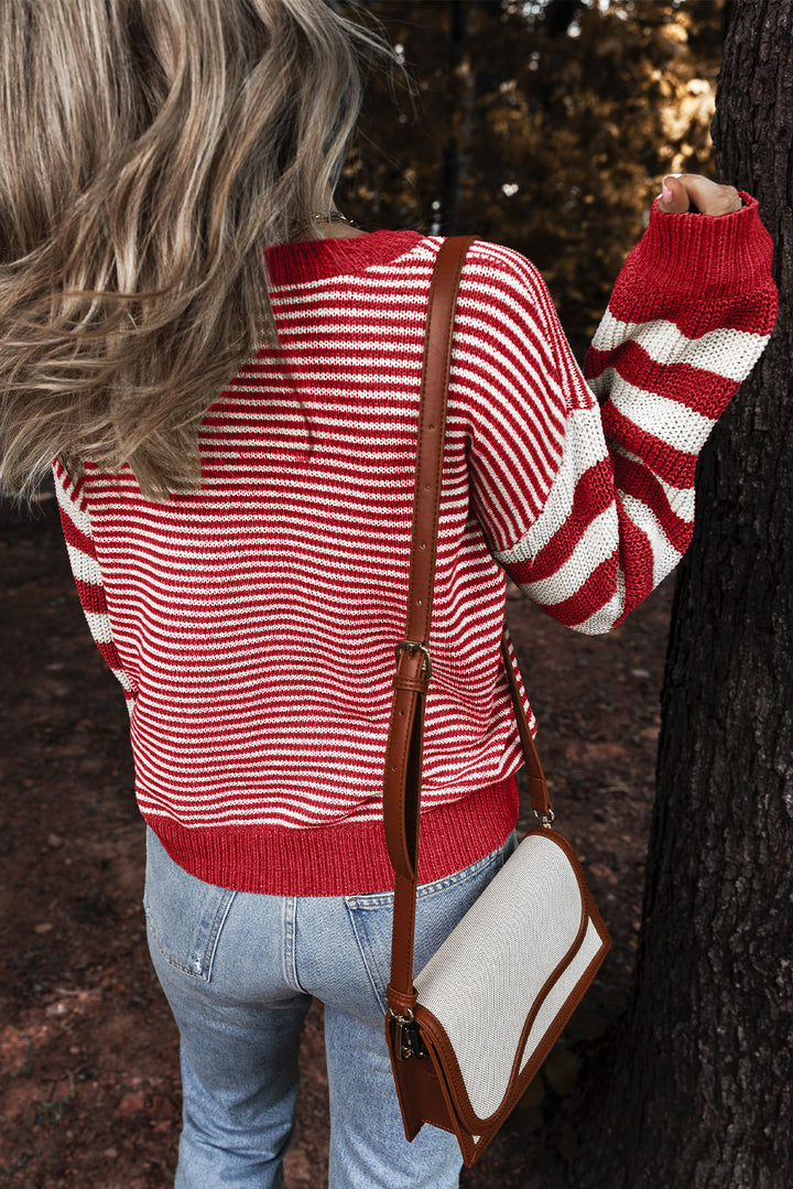 Stripe Textured Sweater by Poppy Lee Lane