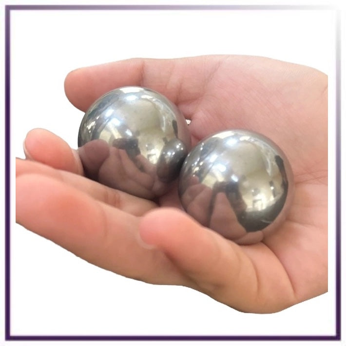 2-Pack Stainless Steel Baoding Balls Set by eterus