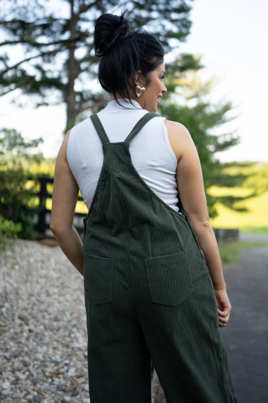 Pocketed Loose Fit Corduroy Overall by Poppy Lee Lane