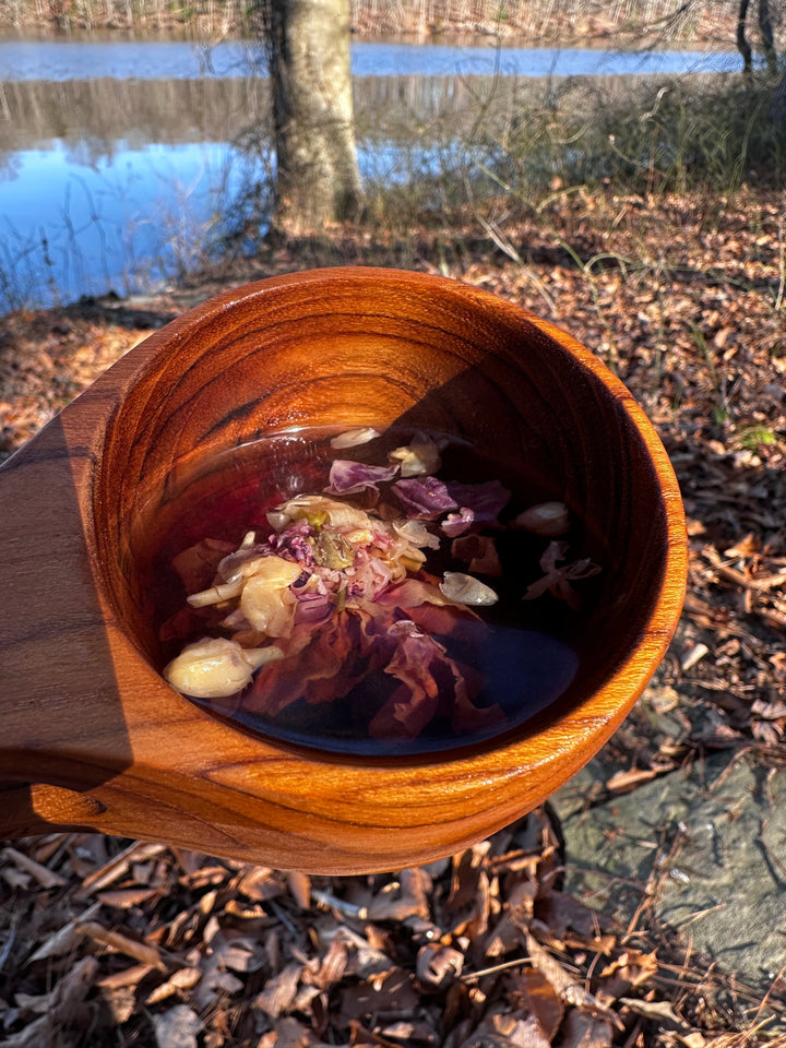 Teak Kuksa Coffee & Tea Mug with hanging hole by Tuckahoe Hardwoods