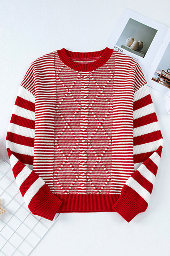 Stripe Textured Sweater by Poppy Lee Lane