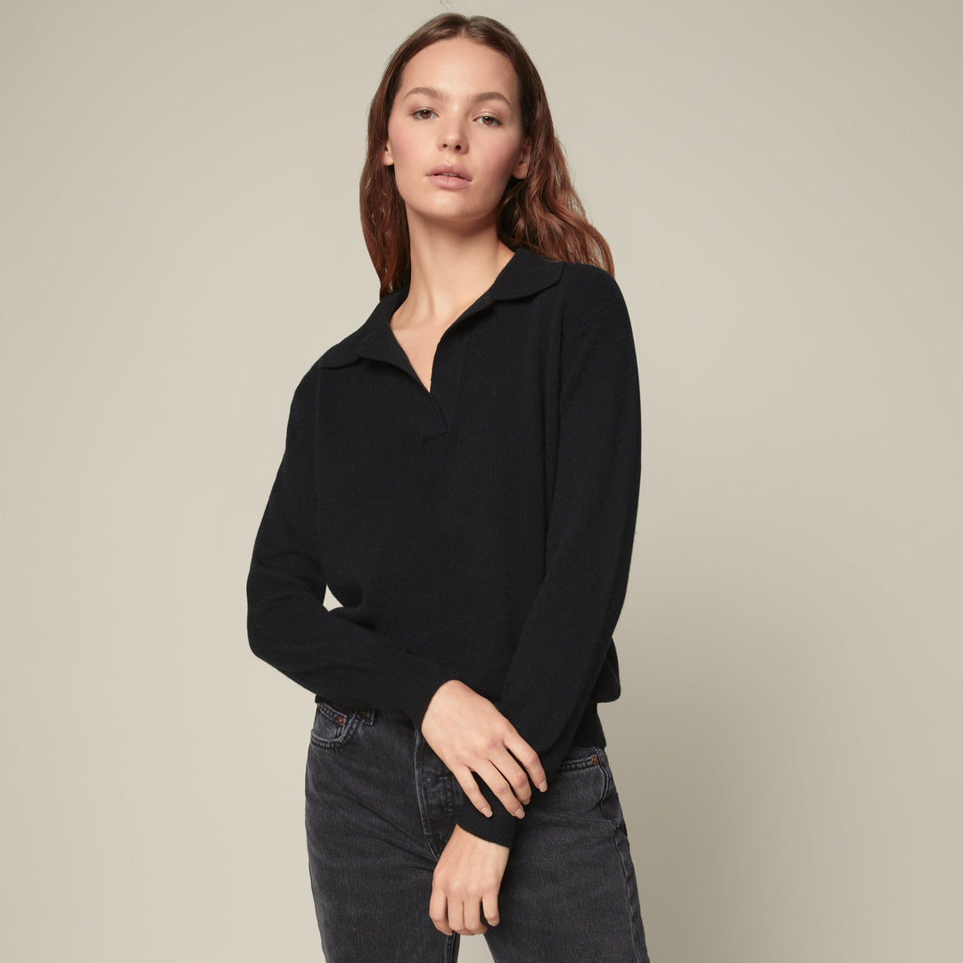 Camila Airy Cashmere Collared Sweater by Italic