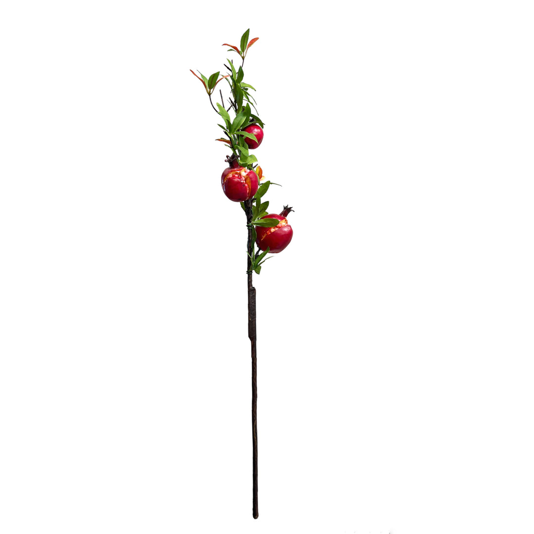 Artificial Pomegranate Branches Stems- Set of 2, 29 inches tall by Sun Decorer