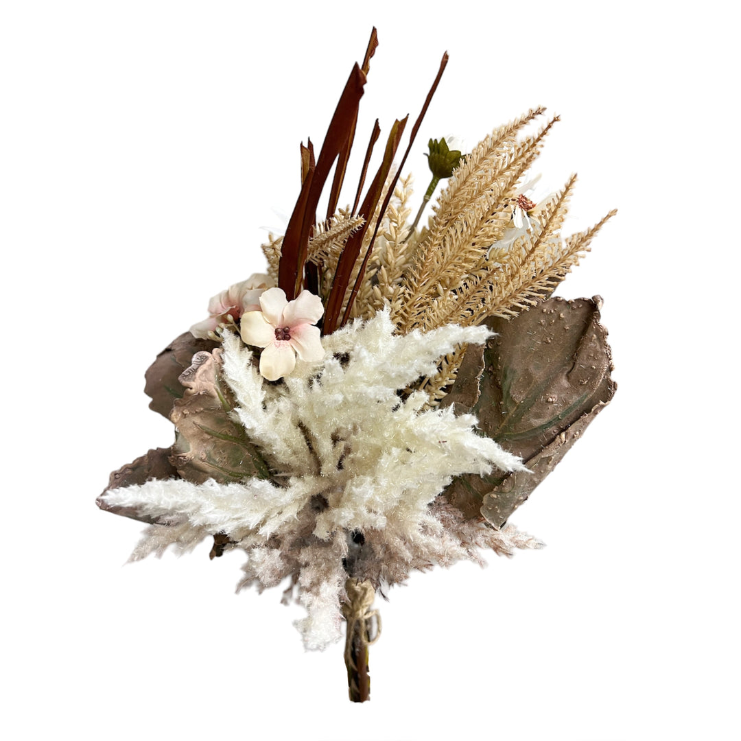 Autumn Harvest Artificial Chrysanthemum and Grass Bouquet Arrangement by Sun Decorer