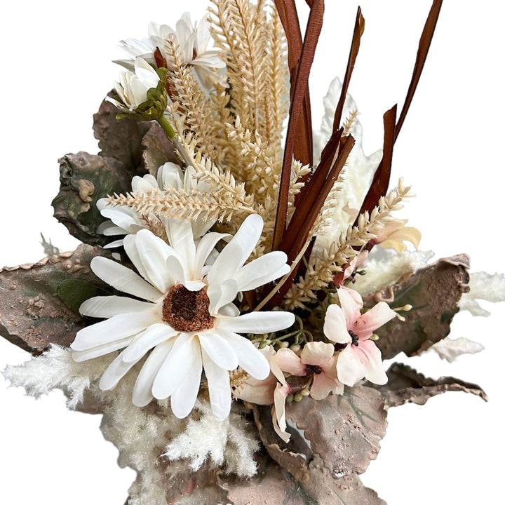 Autumn Harvest Artificial Chrysanthemum and Grass Bouquet Arrangement by Sun Decorer