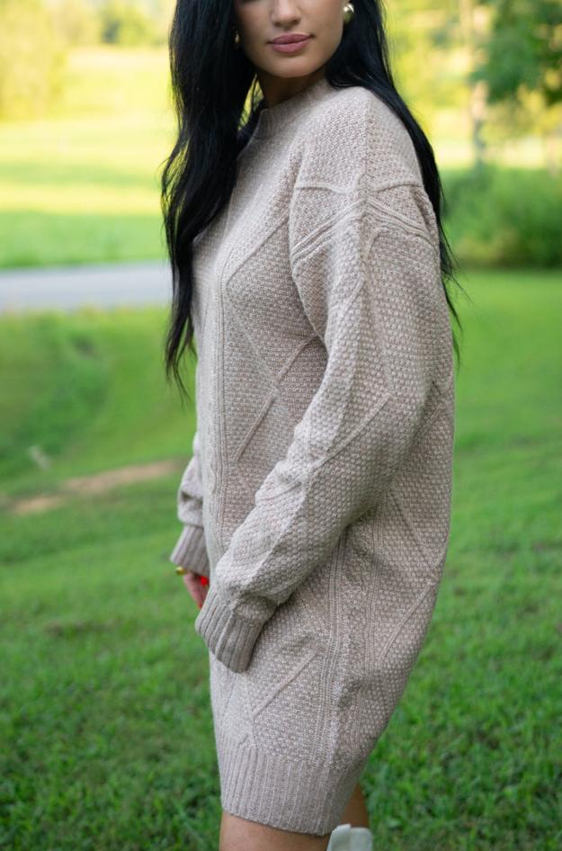 Cable Knit Sweater Dress by Poppy Lee Lane