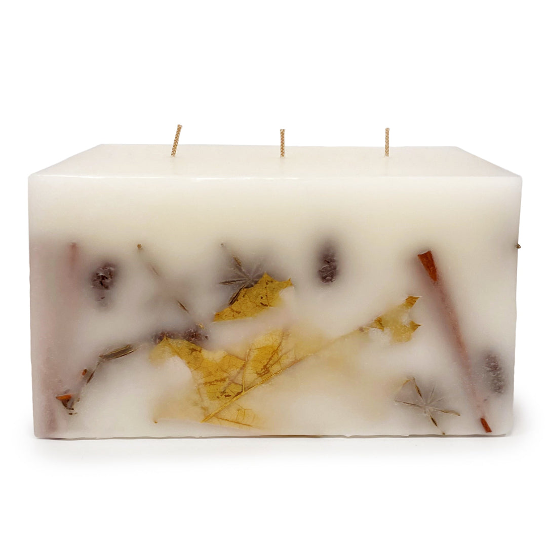 Harvest Oak 3 Wick Brick Botanical Candle by Andaluca Home