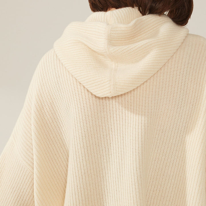 Josie Ribbed Cashmere Hoodie by Italic