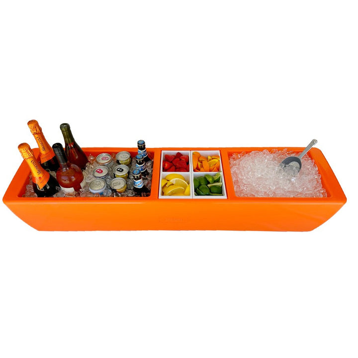 REVO Party Barge Cooler| Orange Burst | Insulated Beverage Tub