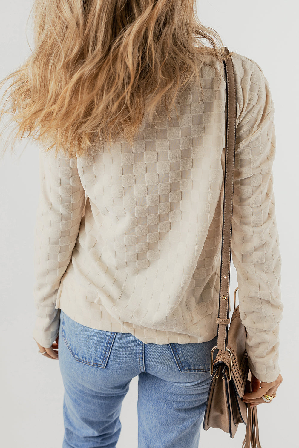 Textured Thumbhole Sleeve Top by Poppy Lee Lane