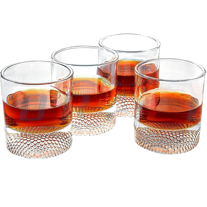 The Wine Savant Golf Ball Whiskey Glasses Set of 4-8oz Golf Gifts - Unique Whiskey Golf Glasses Set - Golf Gifts For Men & Women - Gifts for Golfers Golf Accessories Golf Ball Glasses (4 pack) by The Wine Savant