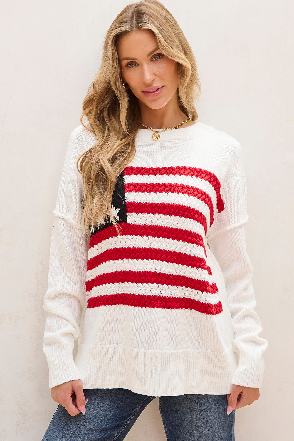 American Flag Sweater by Poppy Lee Lane