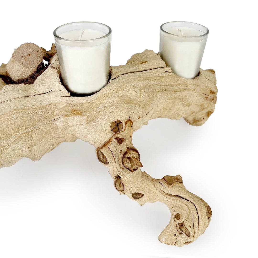 Grapewood Votive Candle Centerpiece by Andaluca Home