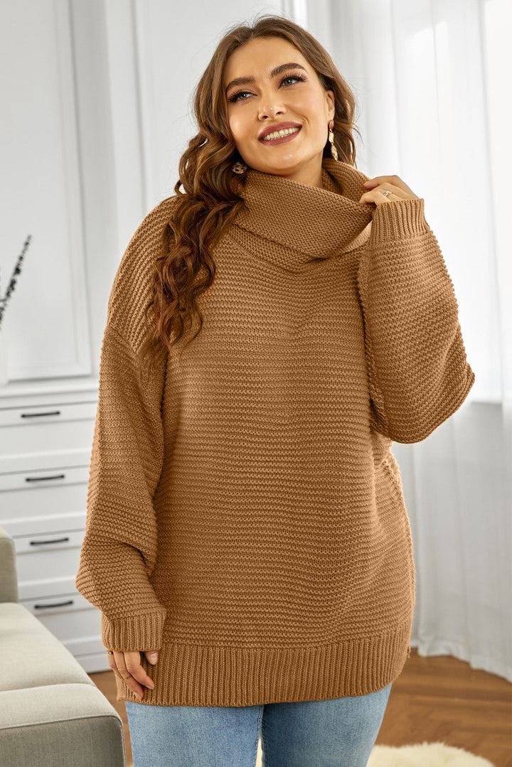 Horizontal Ribbing Turtleneck Sweater by BlakWardrob