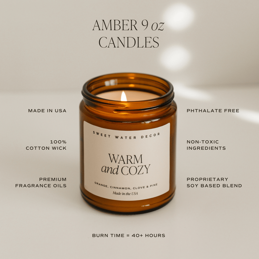 Cinnamon Rolls Soy Candle - Amber Jar - 9 oz by Sweet Water Decor