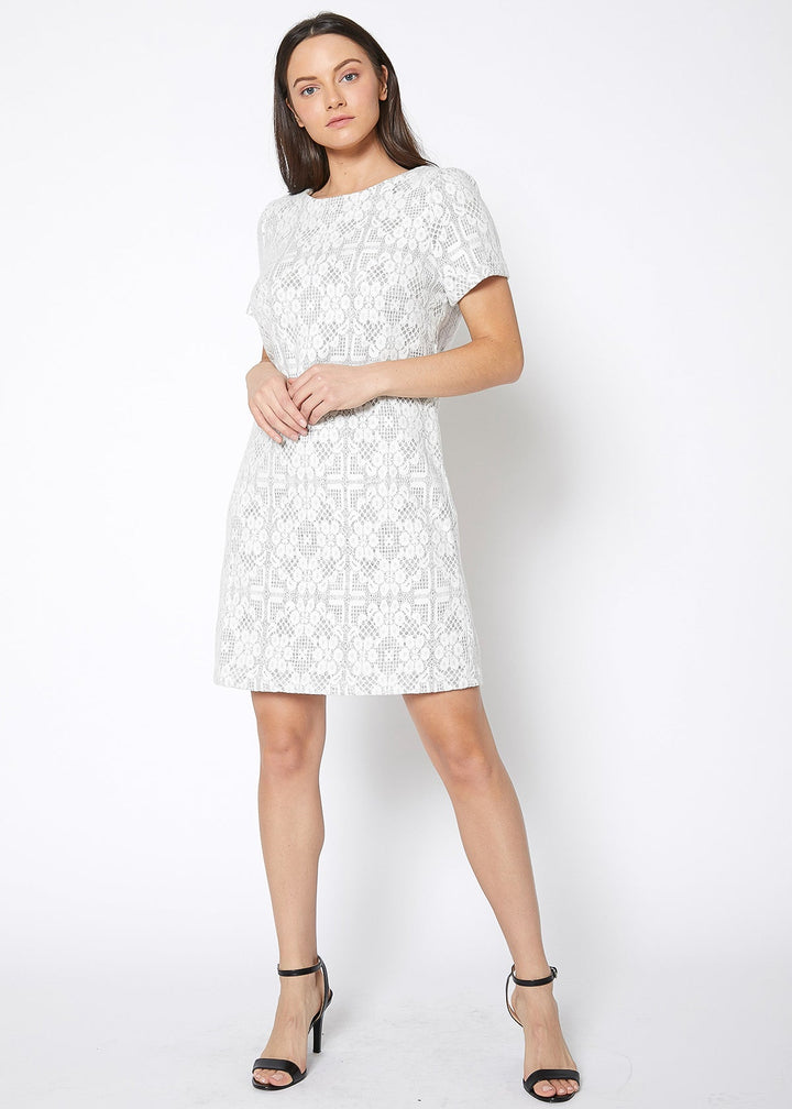 Women's Flower Embossed Shift Dress by Shop at Konus