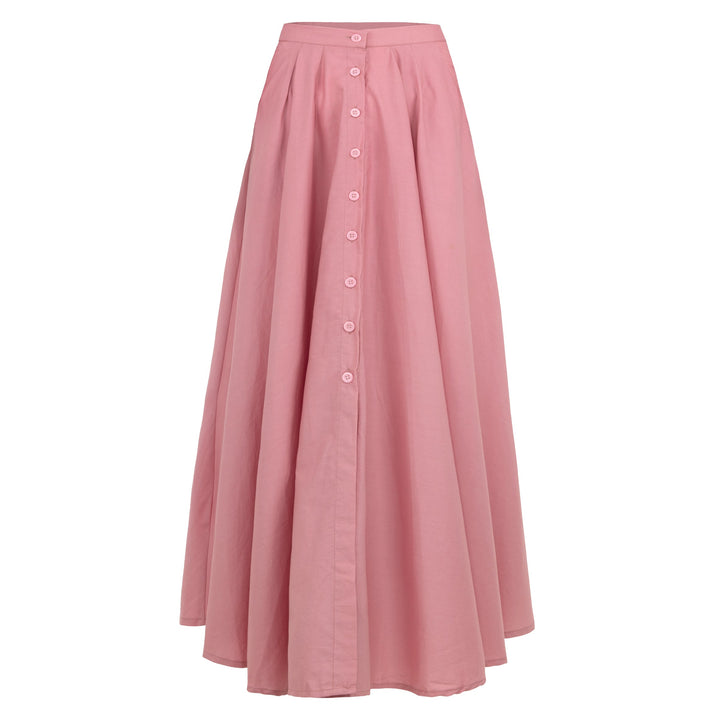 ARUM Pleated Maxi Skirt in Blush by BrunnaCo