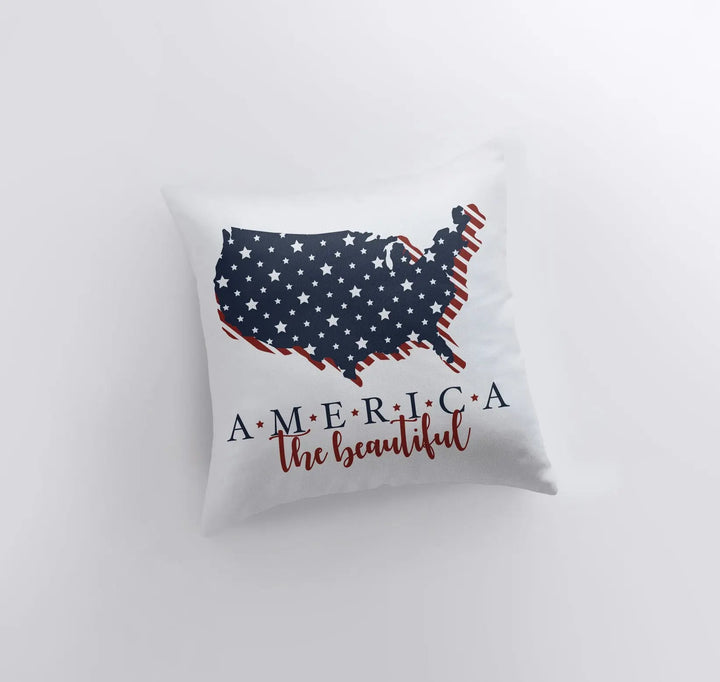 America the Beautiful | Pillow Cover | Memorial Gift | Throw Pillow | Home Decor | Freedom Pillow | Farmhouse Decor | Throw Pillows | Mom Gift by UniikPillows