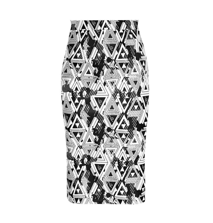 Amour Geometric Pencil Skirt by Le Réussi®