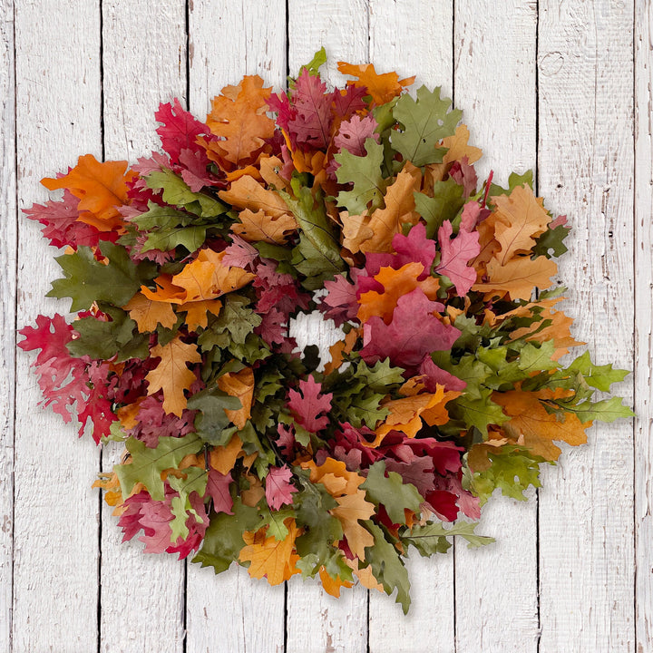 Auburn Harvest Oak Leaf Natural Wreath by Andaluca Home