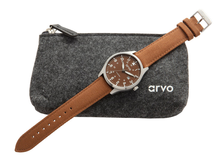 Arvo Rove Field Watch - Buckeye Brown by Arvo